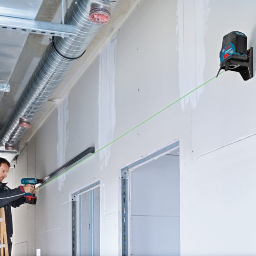 Линеен лазерен нивелир Bosch GCL2-15G + ceiling clip + carrying case - Image 3