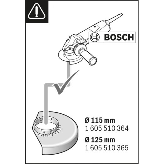 Прахоуловител малък ъглошлайф Bosch GDE 115/125 FC-T | Накрайник за прахоулавяне - Image 3