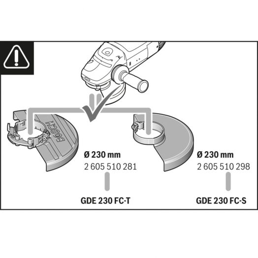 Прахоуловител за голям ъглошлайф Bosch GDE 230 FC-T | Накрайник за прахоулавяне - Image 4