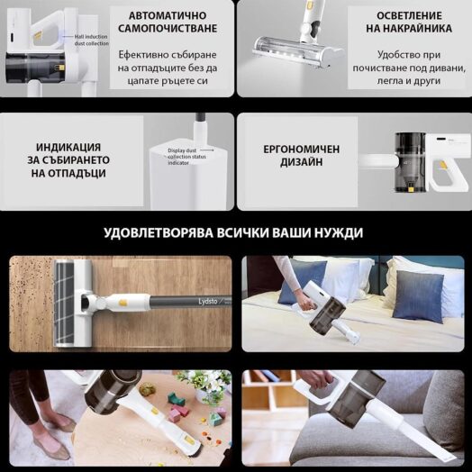 Безкабелна прахосмукачка с автоматично самопочистване Xiaomi Lydsto H4 - Image 3