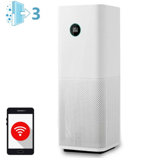 Дизайнерски смарт въздухопречиствател Xiaomi Mi Air Purifier Pro (ДО 60 М2)