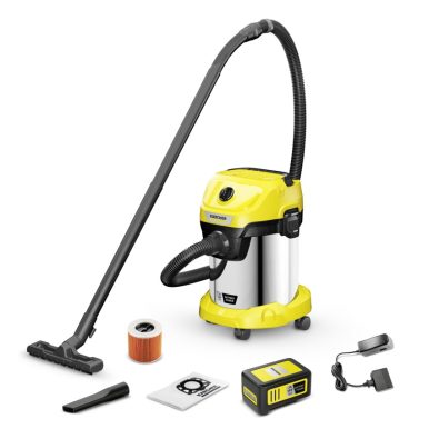 Преносима прахосмукачка с батерия за сухо и мокро Karcher WD 3-18 S Battery Set V-17/20