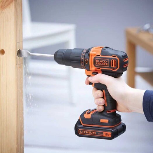 Акумулаторен ударен винтоверт BLACK & DECKER BDCHD18K 18V в комплект с батерия куфар и зарядно - Image 2