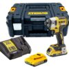 Комплект акумулаторен ударен винтоверт зарядно куфар и 2 батерии DeWALT DCF887D2 18V 205Nm
