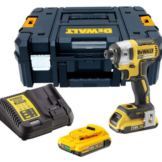 Комплект акумулаторен ударен винтоверт зарядно куфар и 2 батерии DeWALT DCF887D2 18V 205Nm