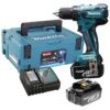 Акумулаторен винтоверт Makita DDF459RFJ 18V 45Nm в комплект с 2 батерии зарядно и куфар