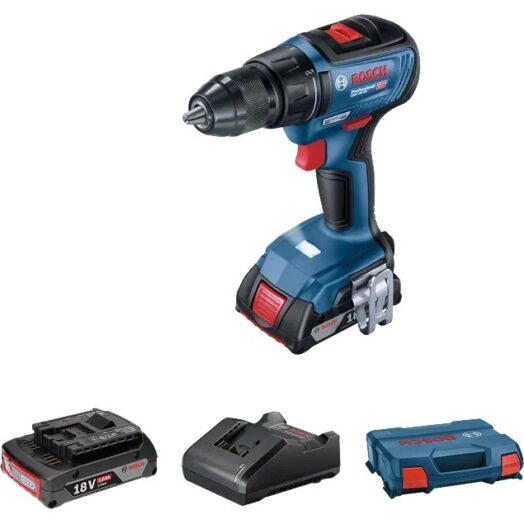 Акумулаторен винтоверт BOSCH GSR 18V-50 18V 50Nm в комплект с 2 батерии зарядно и куфар