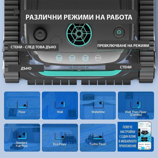 Безкабелен смарт робот за басейни Wybot S2 - Image 7