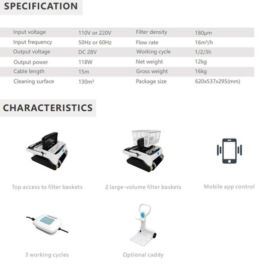 Безкабелен смарт робот за басейни Opson Pro - Image 9