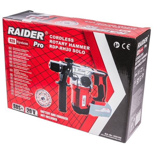 Акумулаторен безчетков перфоратор RAIDER RDP-RH20 SOLO, SDS-Plus, 20 V - Image 4
