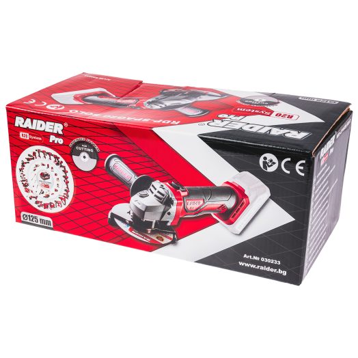 Акумулаторен ъглошлайф RAIDER RDP-SPAG20 SOLO, 20 V, 125 mm - Image 4