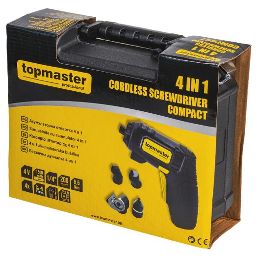 Акумулаторна отвертка TOPMASTER COMPACT, 4 в 1 - Image 10