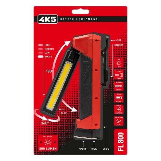 Акумулаторен работен фенер 4K5 FL800, 100 до 800 lm - Image 6