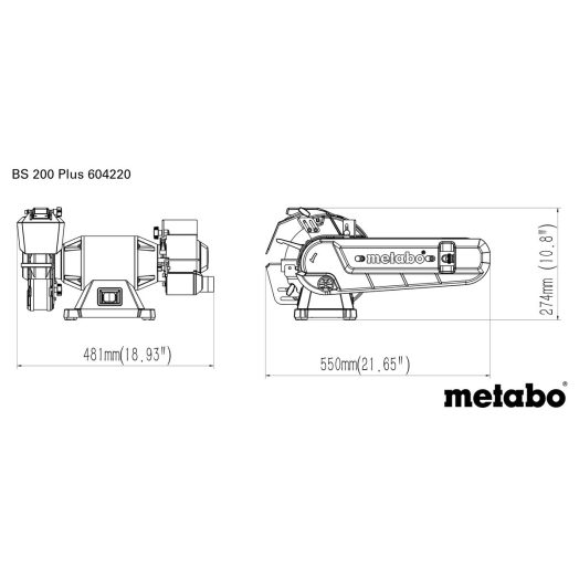 Шмиргел+лентов шлайф Metabo BS 200 PLUS, 200mm, 600W - Image 8