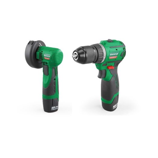 Комплект винтоверт и ъглошлайф акумулаторни STATUS CBL12LI SET, 12V