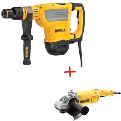 Комплект електрически перфоратор DeWALT D25614K + ъглошлайф DeWALT DWE492S
