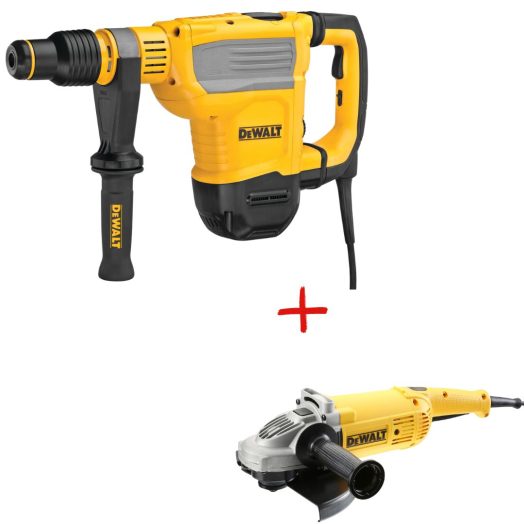 Комплект електрически перфоратор DeWALT D25614K + ъглошлайф DeWALT DWE492S