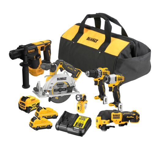Комплект акумулаторни инструменти 6 броя DeWALT DCK611P1D2, 12V