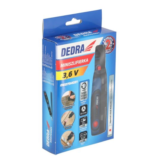 Акумулаторен мини прав шлайф DEDRA DED7940Z1, 3.6V - Image 5