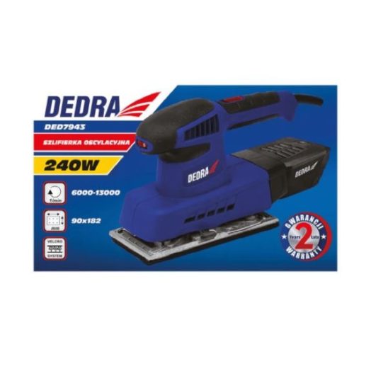 Виброшлайф DEDRA DED7943, 240W, 90x182mm - Image 3