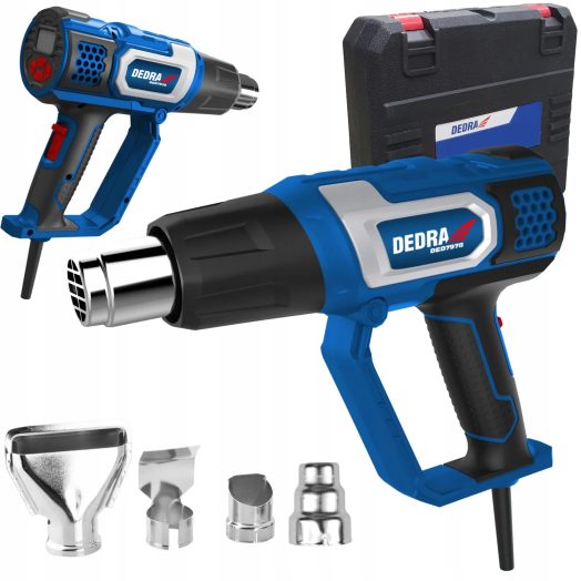 Пистолет за горещ въздух DEDRA DED7978, 2000W, 60 до 600 градуса - Image 3