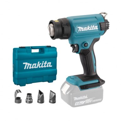 Акумулаторен пистолет за горещ въздух Makita DHG180ZK, 18V, 550°C