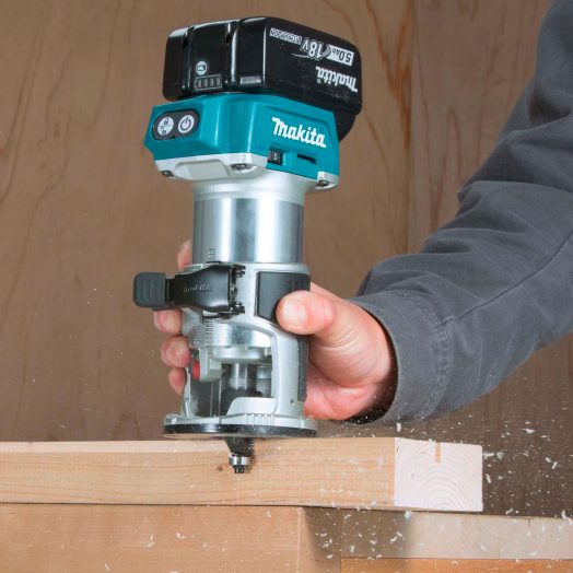 Акумулаторна челна фреза Makita DRT50ZX2, 18V, 6-8mm - Image 8