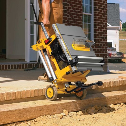 Настолен циркуляр с плот и работна маса с колела DeWALT DWE7485RS, 210mm - Image 10