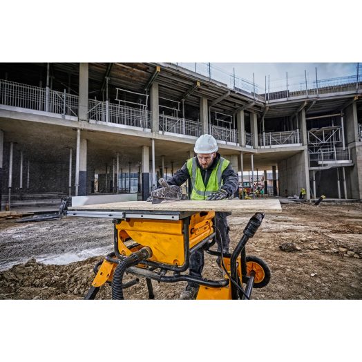 Настолен циркуляр с плот и работна маса с колела DeWALT DWE7485RS, 210mm - Image 9