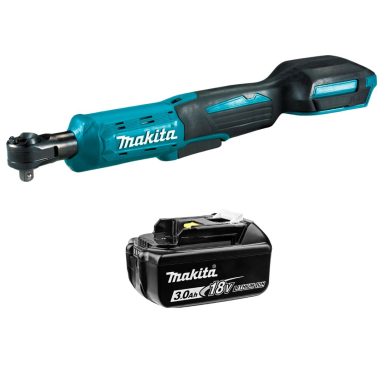 Тресчотка акумулаторна MAKITA DWR180Z, 18V, 1/4, 3/8 и батерия BL1830B 18V, 3Ah