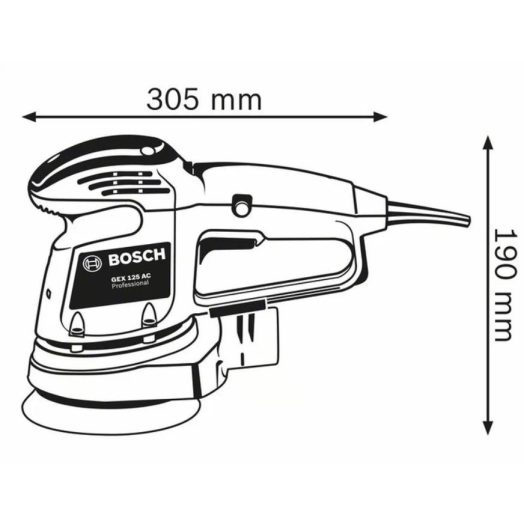 Шлайф ексцентриков BOSCH GEX 34-125 ,340W , 125 мм, 12000 min-1 - Image 3
