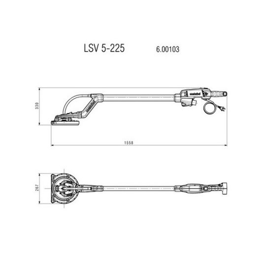 Шлайф за стени и тавани Metabo LSV 5-225, 225mm, 500W - Image 2
