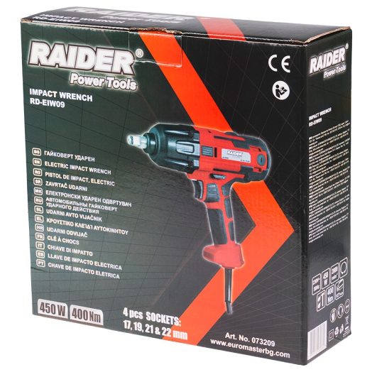 Гайковерт ударен RAIDER RD-EIW09, 450W, 400Nm, 1/2 - Image 4