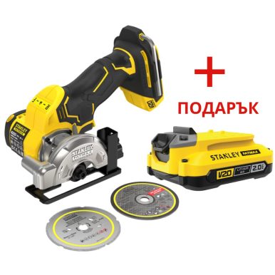 Акумулаторен ъглошлайф STANLEY SFMCM300B, 76mm, 18V