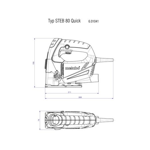 Прободен трион METABO STEB 80 QUICK, 590W, 80mm - Image 2