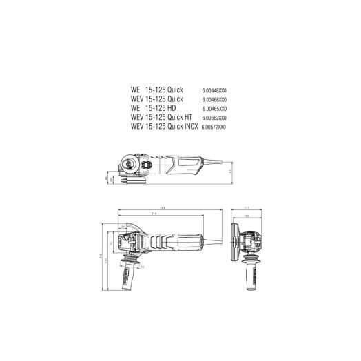 Ъглошлайф Metabo WEV 15-125 QUICK, 1550W, 125mm - Image 5