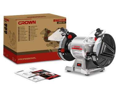 Шмиргел CROWN CT13546 , 250 W, 2840 minˉ¹, 150x20 mm