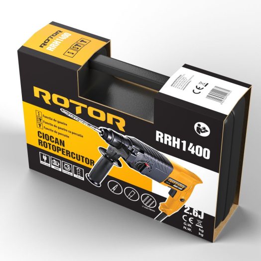 Перфоратор ROTOR RRH1400, SDS-plus, 1400W, 2.6J - Image 6