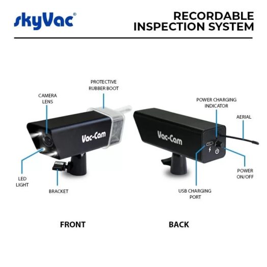 Камера за прахосмукачка за почистване на улуци и тръби SkyVac - Image 2