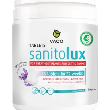 БИОактиваторни таблетки за септични ями и пречиствателни станции Vaco Sanitolux 16 бр.