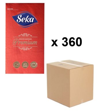 Салфетки за маса Лукс 33/40см. 2пласта - Цвят Червени - 360 бр. кашон