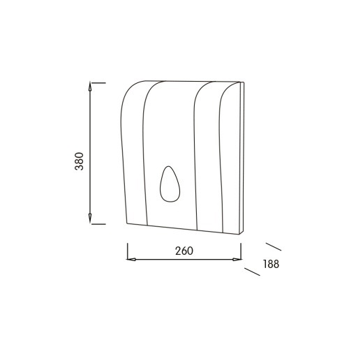 Дозатор за V-образни хартиени кърпи за ръце Simex - Черен - Image 2