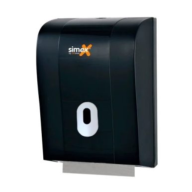 Дозатор за V-образни хартиени кърпи за ръце Simex - Черен