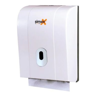 Дозатор за V -образни сгънати хартиени кърпи за ръце Simex - Бял