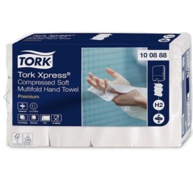 Премиум Z-образни хартиени кърпи за ръце за диспенсър Tork - system H2  - 1 кашон (12 пачки)