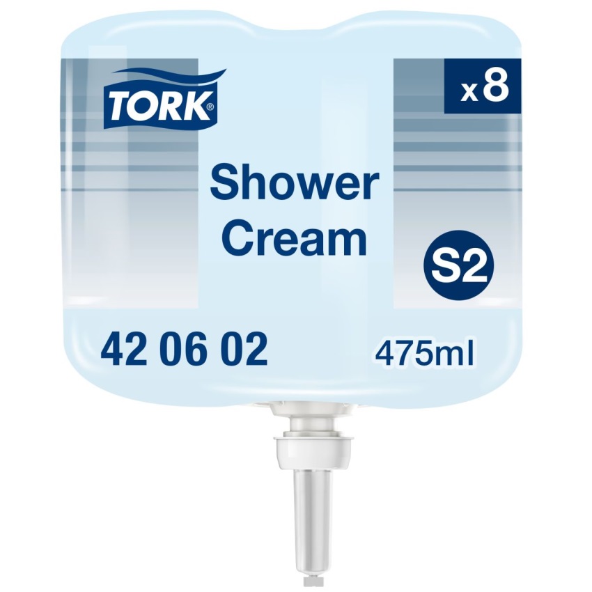 Премиум пълнител душ гел за коса и тяло TORK - System S2 - 8х500ml.