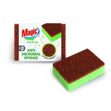 Кухненска гъба с антибактериална фибра Magic Clean Premium - 2 броя
