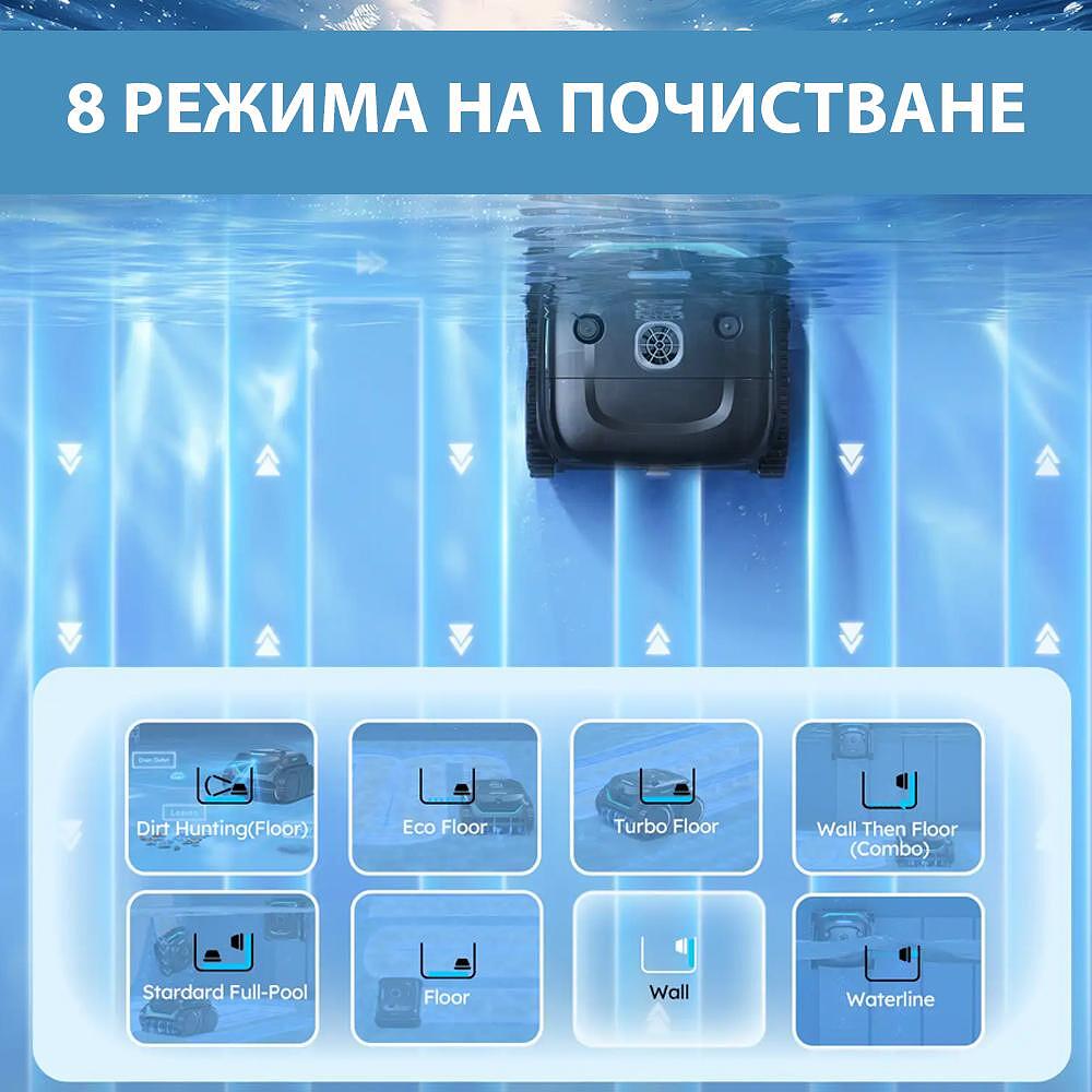 Безкабелен робот за басейни Wybot C2 Pro Vision с двойна филтрация - Image 8
