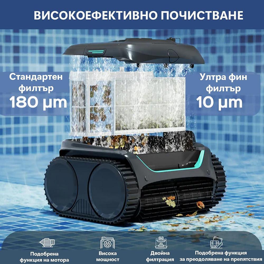 Безкабелен робот за басейни Wybot C2 Pro Vision с двойна филтрация - Image 6