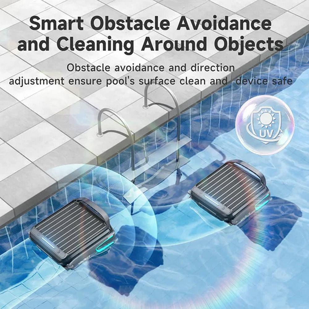 Акумулаторен скимер за почистване на повърхността на водата на басейни с соларно или DC зареждане Wybot F1 - Image 11